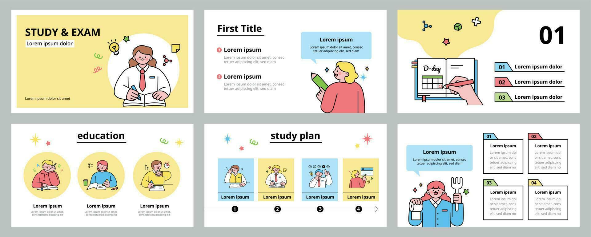 onderwijs. studenten aan het studeren moeilijk en nemen examens. informatie bladzijde voor studenten nemen de examen. vector