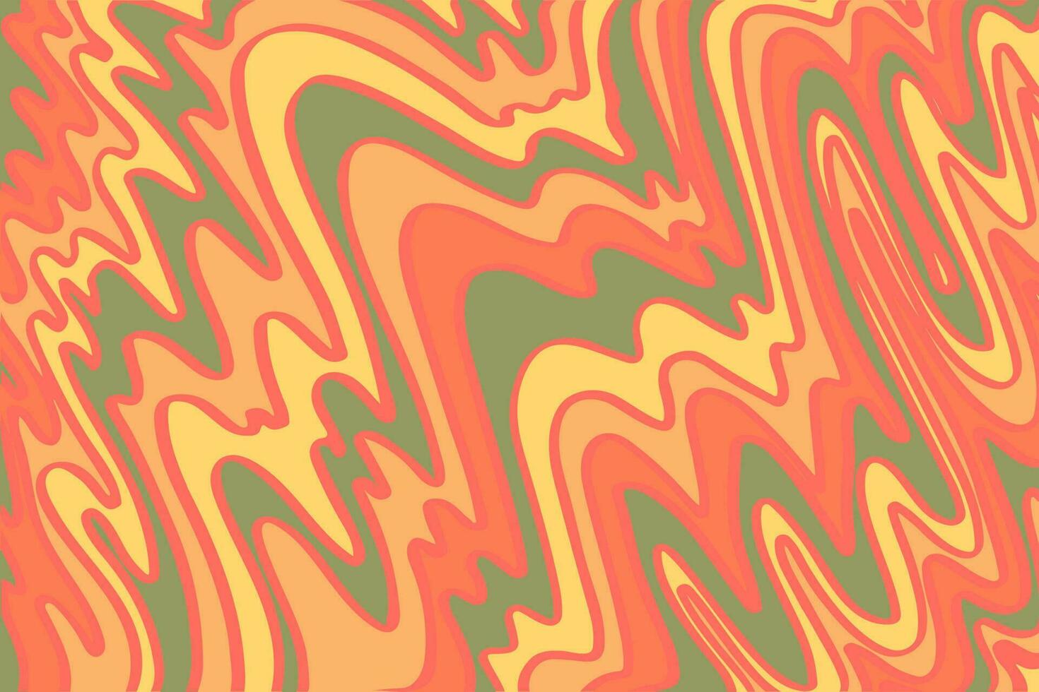 groovy golvend horizontaal banier abstract retro lijn kunst esthetisch jaren 70 stijl. modieus Jaren 60 kleur golven groef achtergrond. psychedelisch wijnoogst ontwerp. behang trippy vloeistof poster. vector illustratie