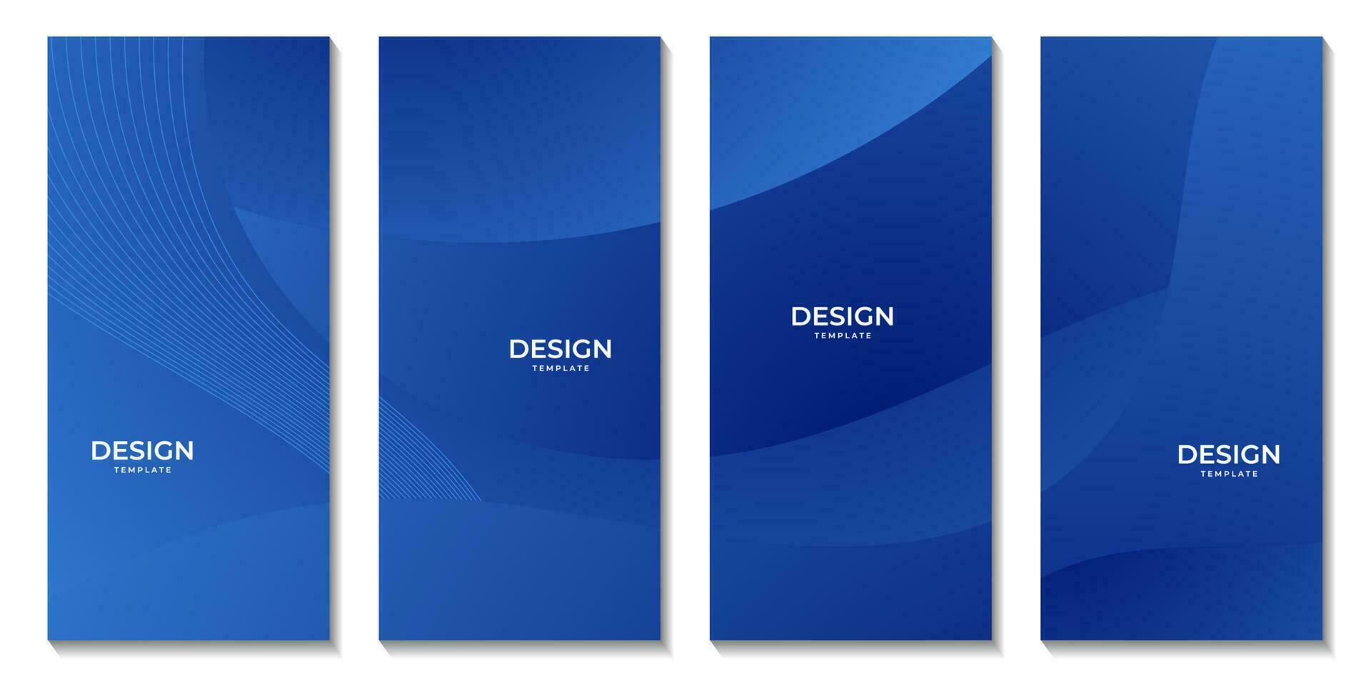 reeks van brochures met abstract blauw Golf helling achtergrond vector