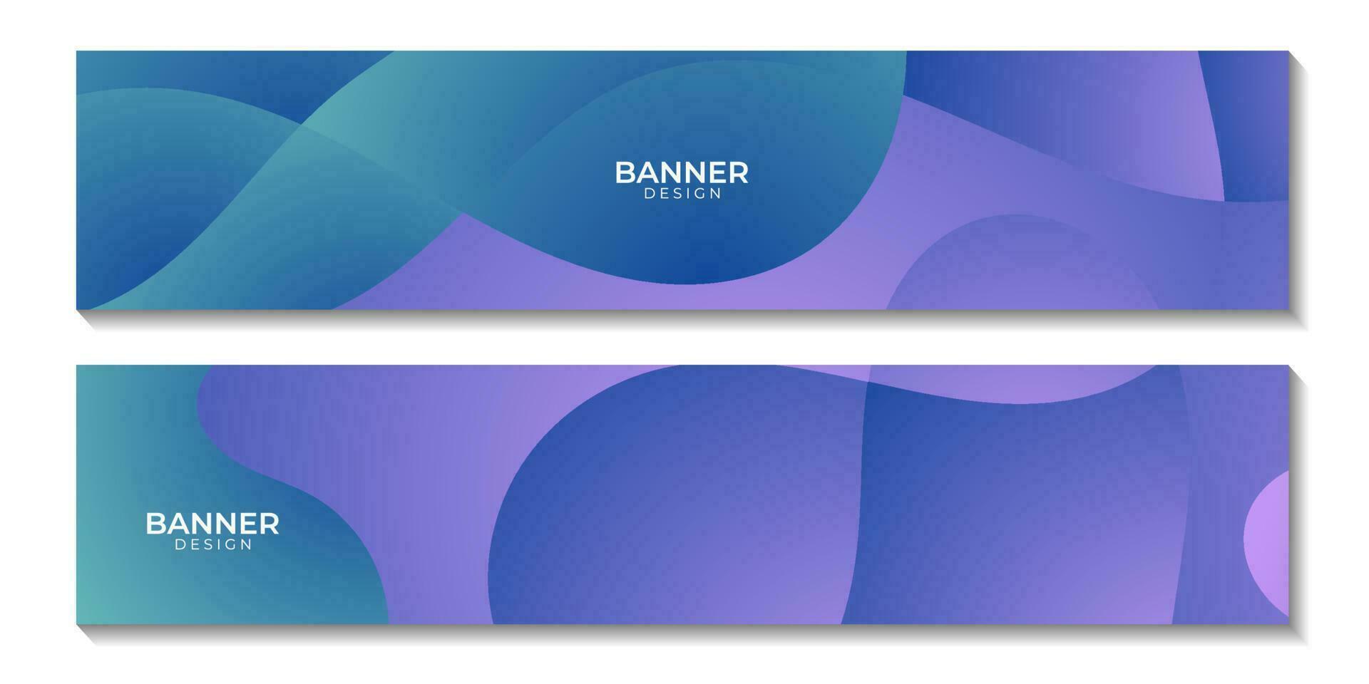 reeks van banners met abstract kunsten kleurrijk Golf achtergrond vector