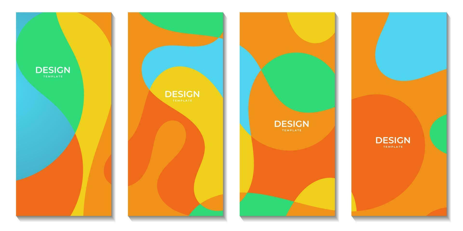 reeks van brochures met abstract zomer kleurrijk achtergrond illustratie vector