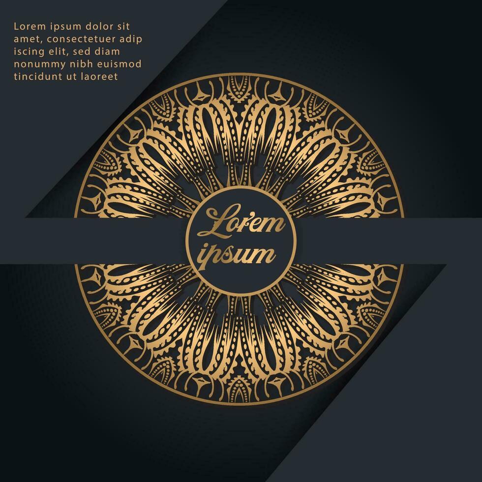 luxe mandala achtergrond met gouden arabesk patroon ontwerp vector