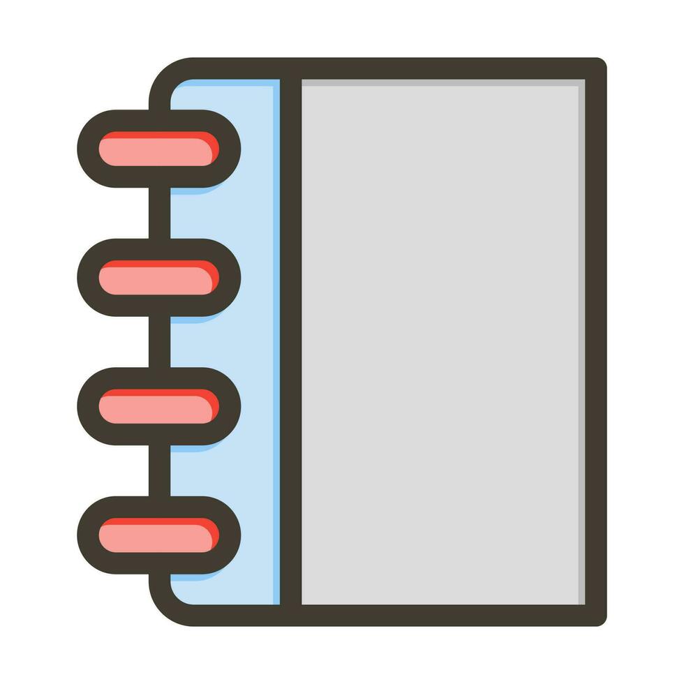 het dossier vector dik lijn gevulde kleuren icoon ontwerp