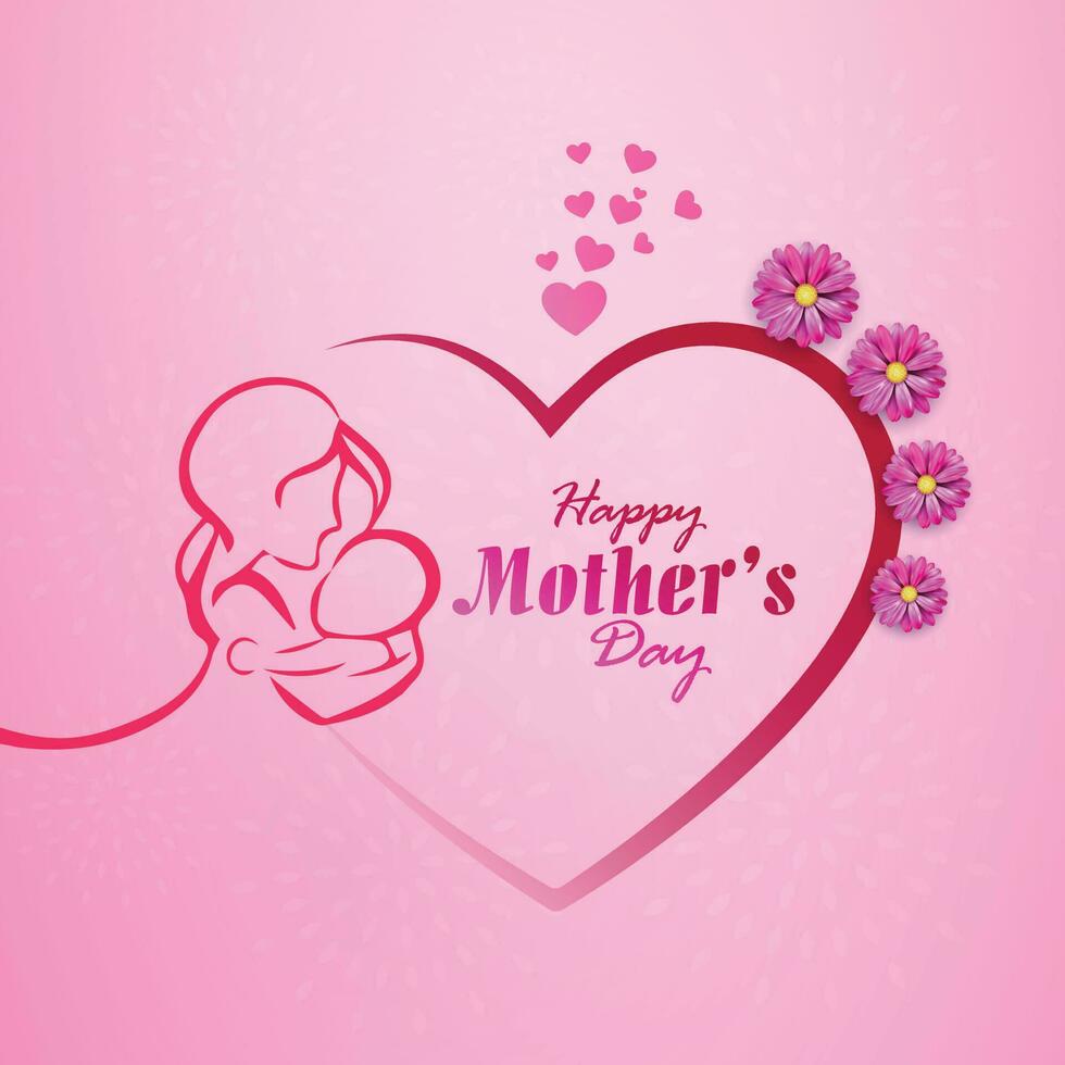 gelukkig moeders dag- moeders dag sociaal media ontwerp vector