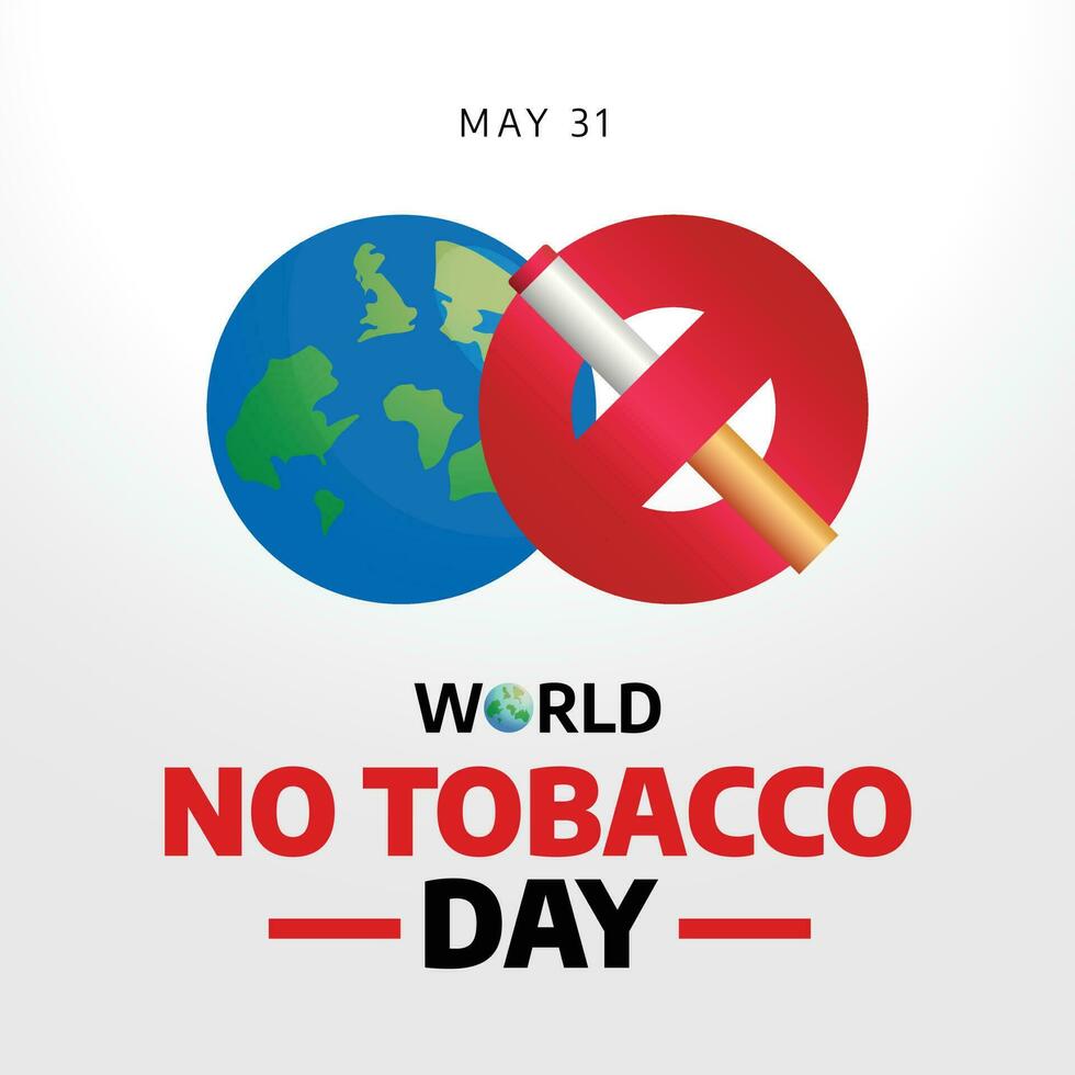 wereld geen tabak dag ontwerp sjabloon voor viering. Nee tabak dag ontwerp sjabloon. tabak achtergrond ontwerp. Nee roken vector ontwerp.