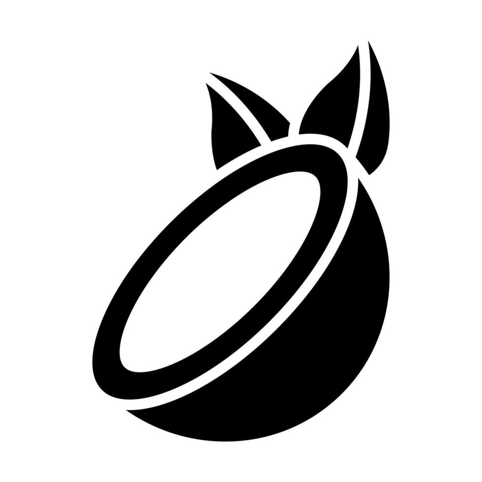 kokosnoot vector glyph icoon ontwerp