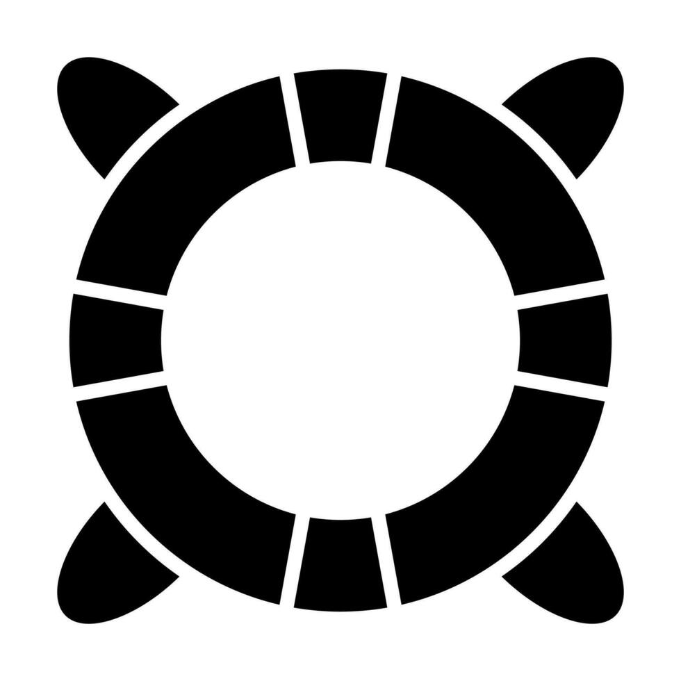 reddingsboei vector glyph icoon ontwerp