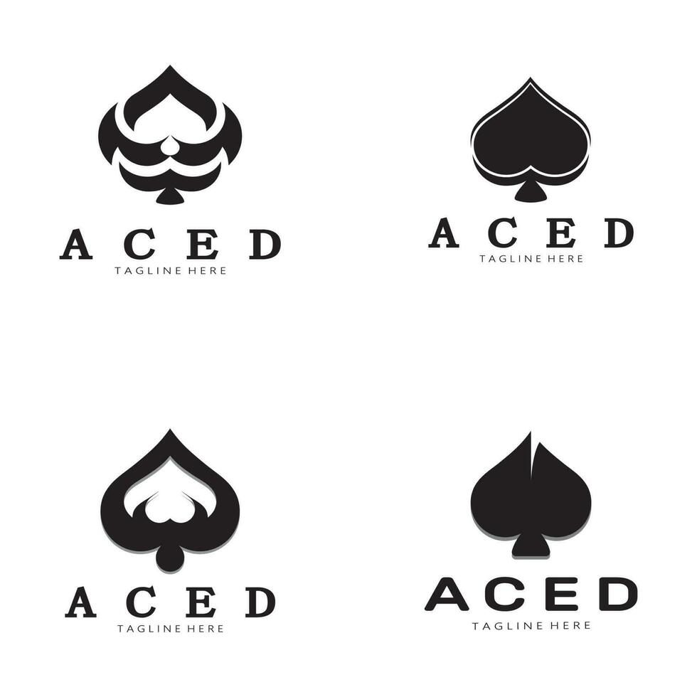 aas logo ontwerp voor casino poker app spellen vector