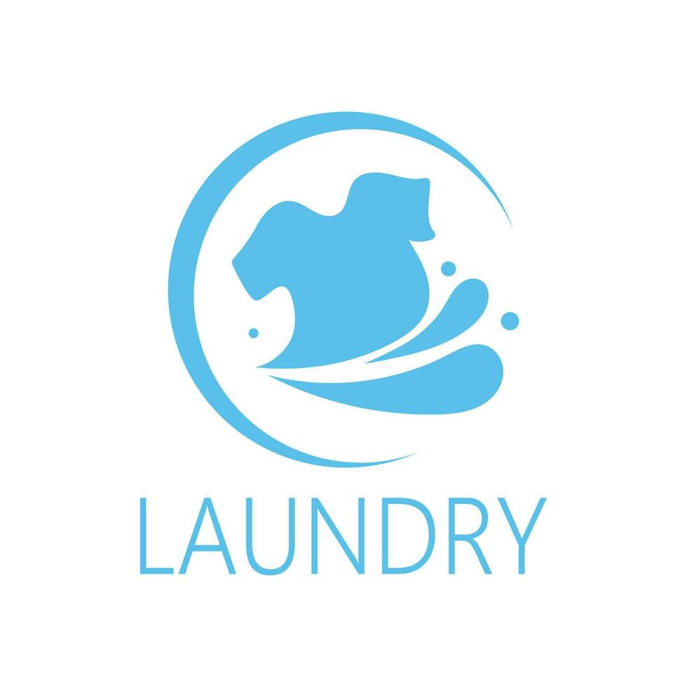 gemakkelijk creatief wasserij logo, met de concept van een kleren of kleren het wassen machine, schuim. water druppels, logo voor wassen, kleren geurverdrijver, insigne, bedrijf vector