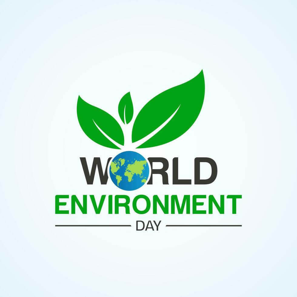 wereld milieu dag is opgemerkt elke jaar in juni 5. vector sjabloon voor banier, groet kaart, poster met achtergrond. vector illustratie.