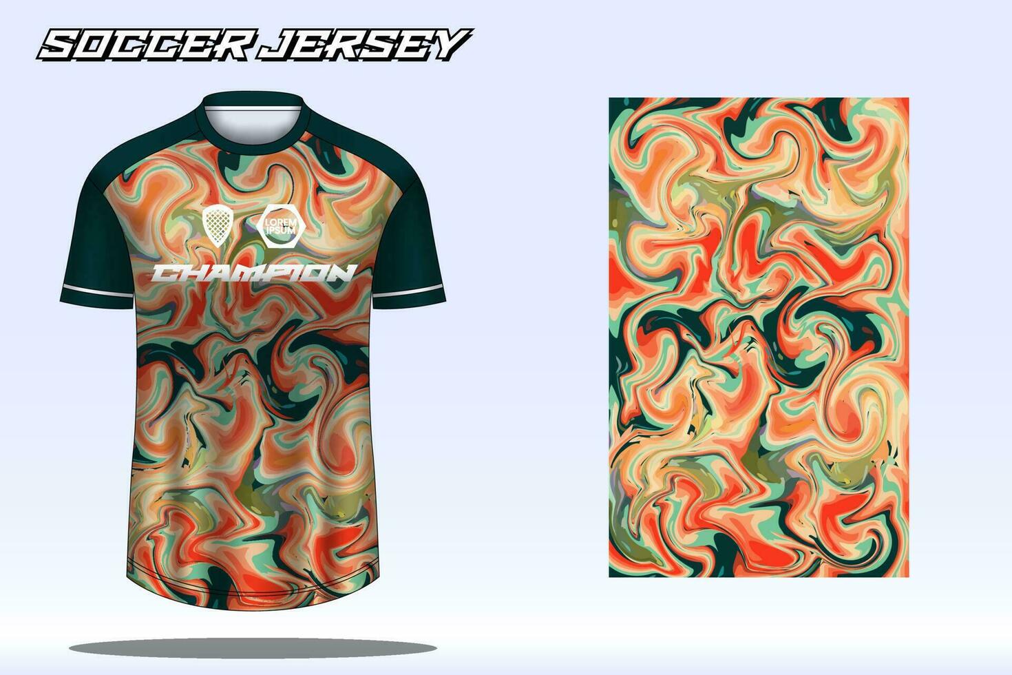 voetbal Jersey sport t-shirt ontwerp mockup voor Amerikaans voetbal club vector