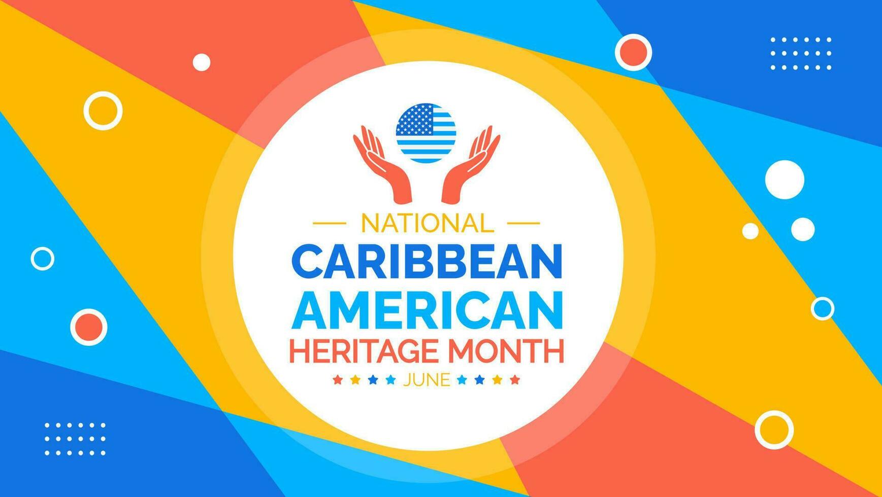 caraïben Amerikaans erfgoed maand achtergrond of banier ontwerp sjabloon gevierd in juni. vector illustratie.