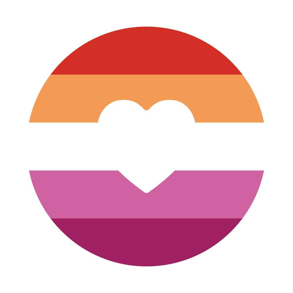 lesbienne trots vlag. lgbt symbool vector