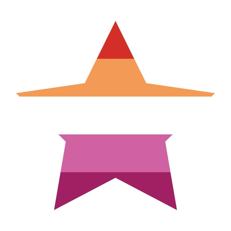 lesbienne trots vlag. lgbt symbool vector