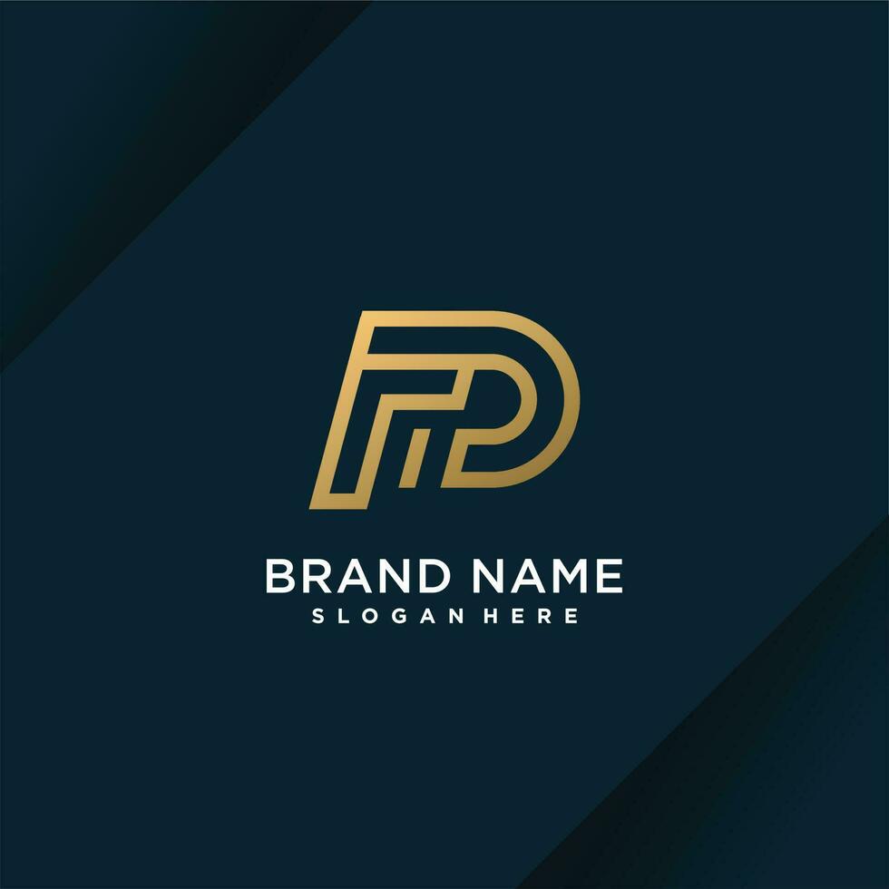 brief p logo ontwerp vector met modern creatief stijl concept