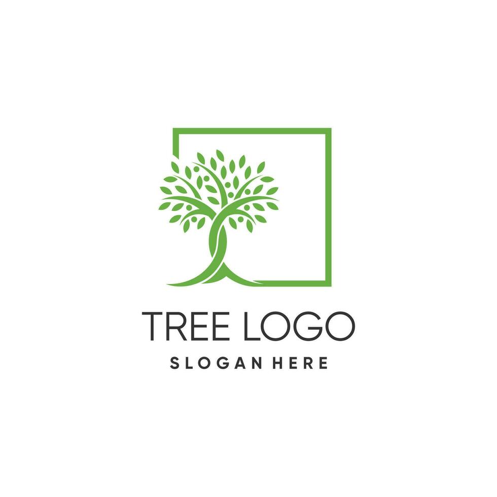 boom logo ontwerp vector met uniek abstract stijl