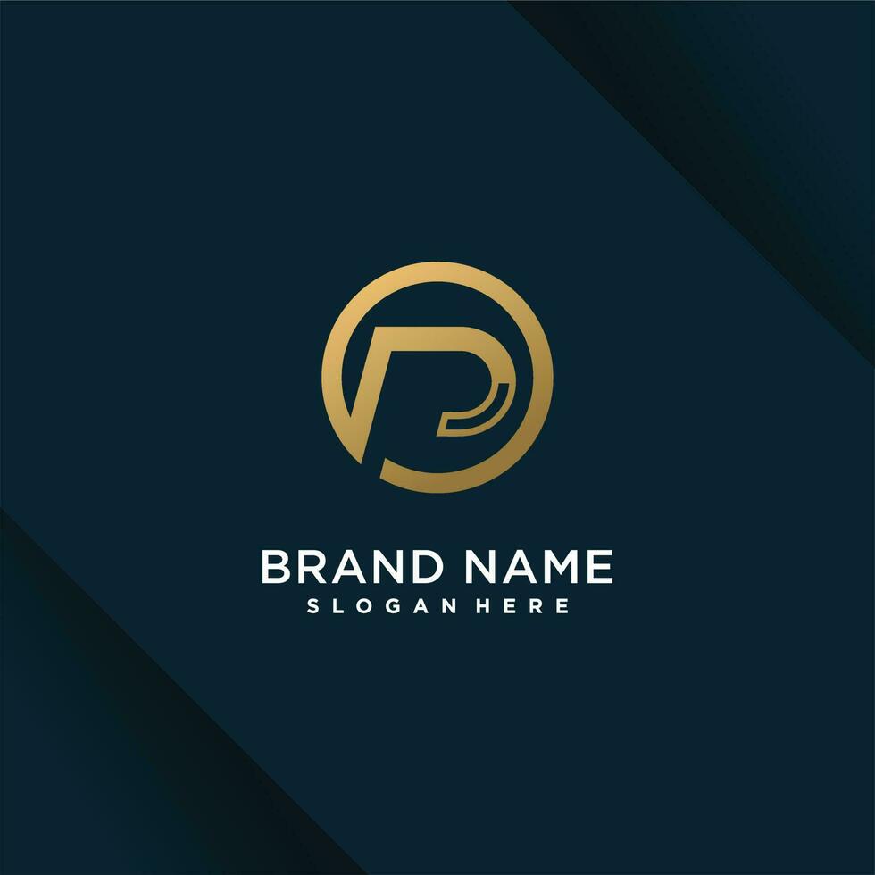 brief p logo ontwerp vector met modern creatief stijl concept