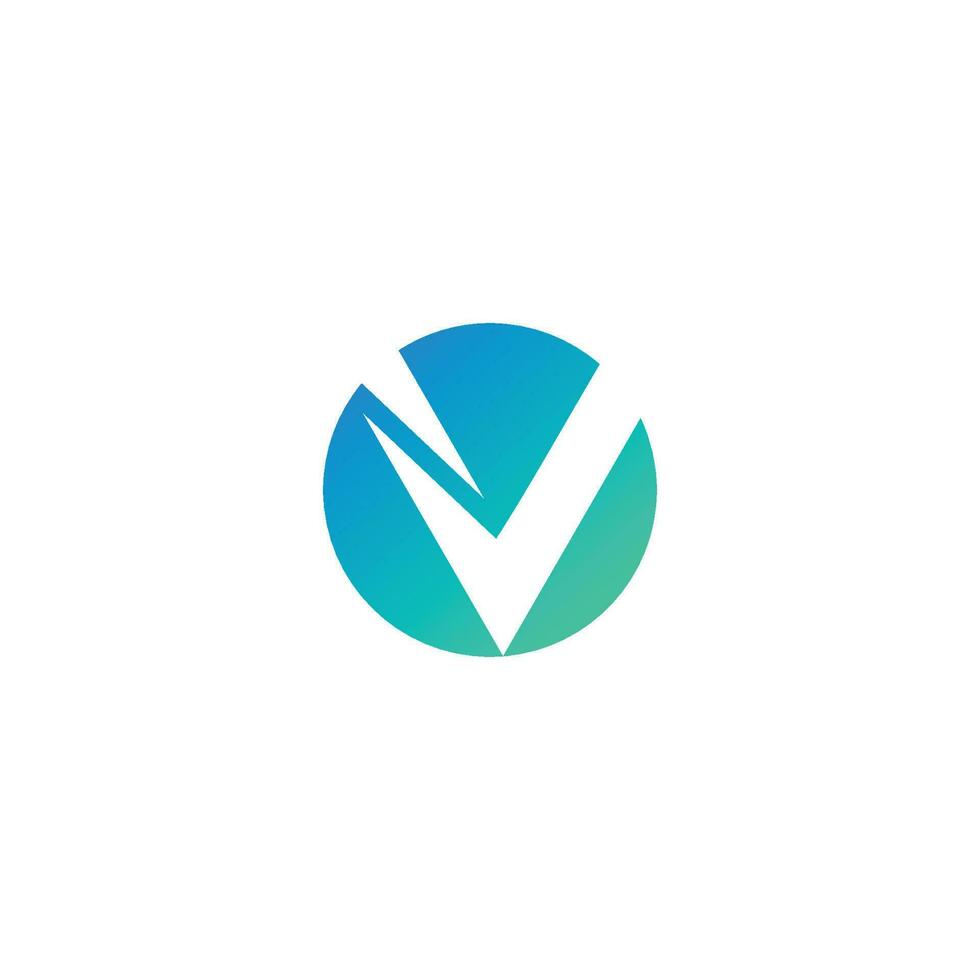 vector logo met de vorm van de brief v modern, uniek, en schoon, technologie, merk, bedrijf