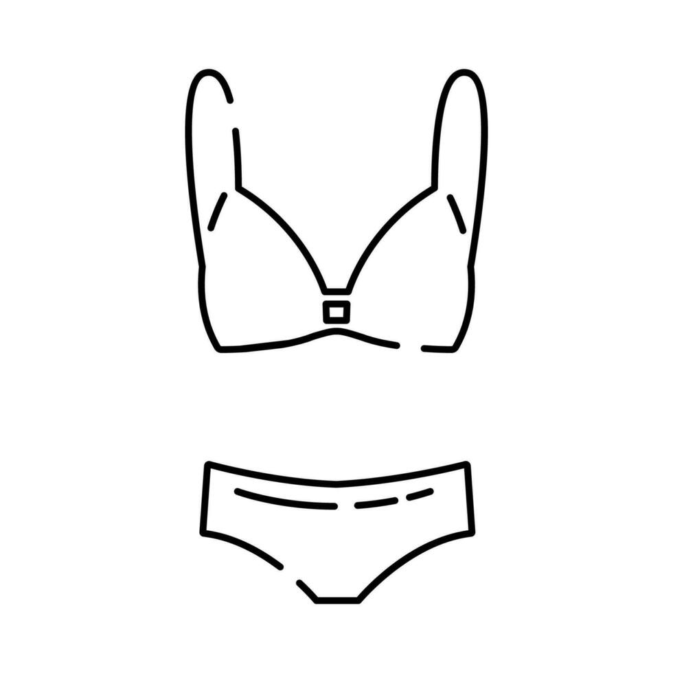 zwempak icoon. element van kleren icoon voor mobiel concept en web apps. dun lijn zwempak icoon kan worden gebruikt voor web en mobiel. bikini, strandkleding in zomer. vector