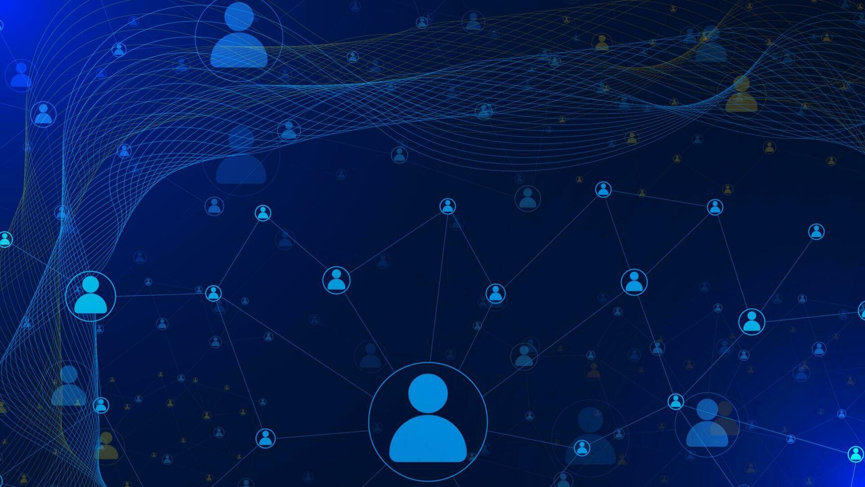 menselijk verbinding, sociaal netwerk, globaal bedrijf en communicatie technologie achtergrond ontwerp. abstract mensen verbinding concept. vector illustratie.