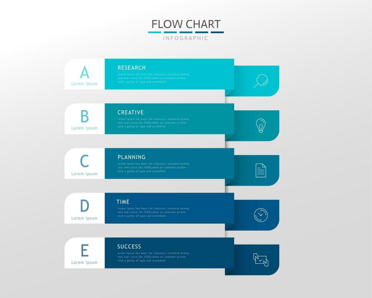 bedrijf infographic stappen sjabloon met 5 opties voor presentaties, reclame, jaar- rapporten vector