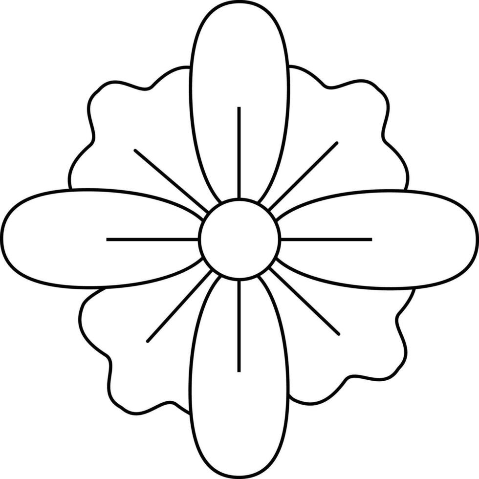 bloem schets icoon vector