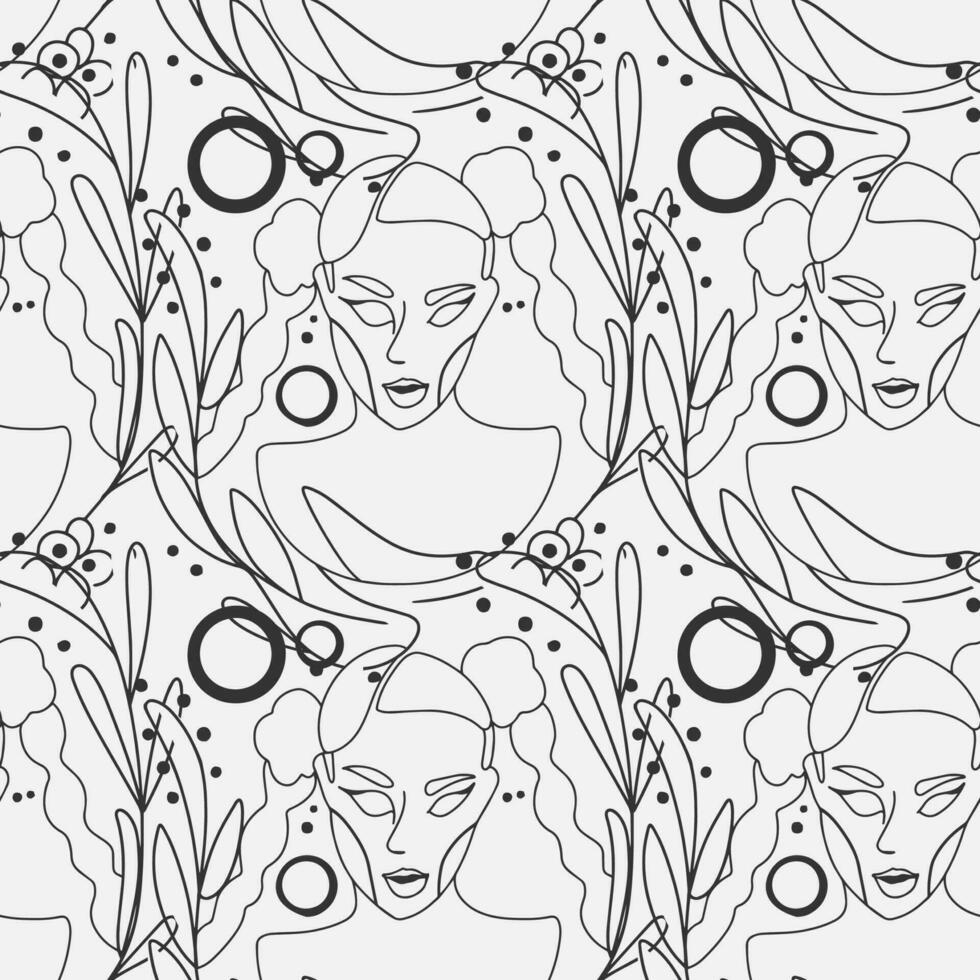 vrouw abstract silhouet vector bundel. verbijsterend hand getekend minimalistisch abstract ontwerpen van gezichten, handen, en vormen