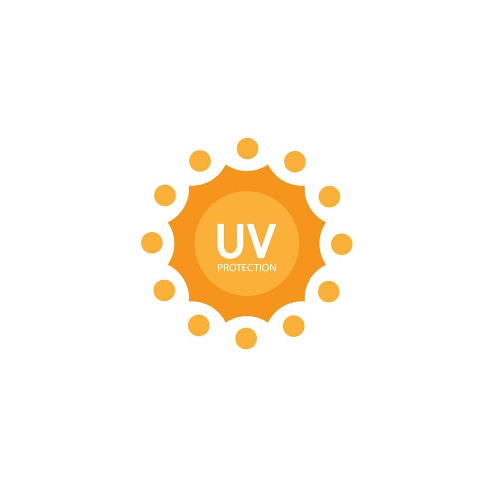 uv bescherming logo zonne- room zonlicht sunblock vector