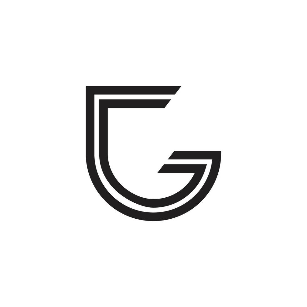 g logo modern brief technologie etiket vector elektrisch