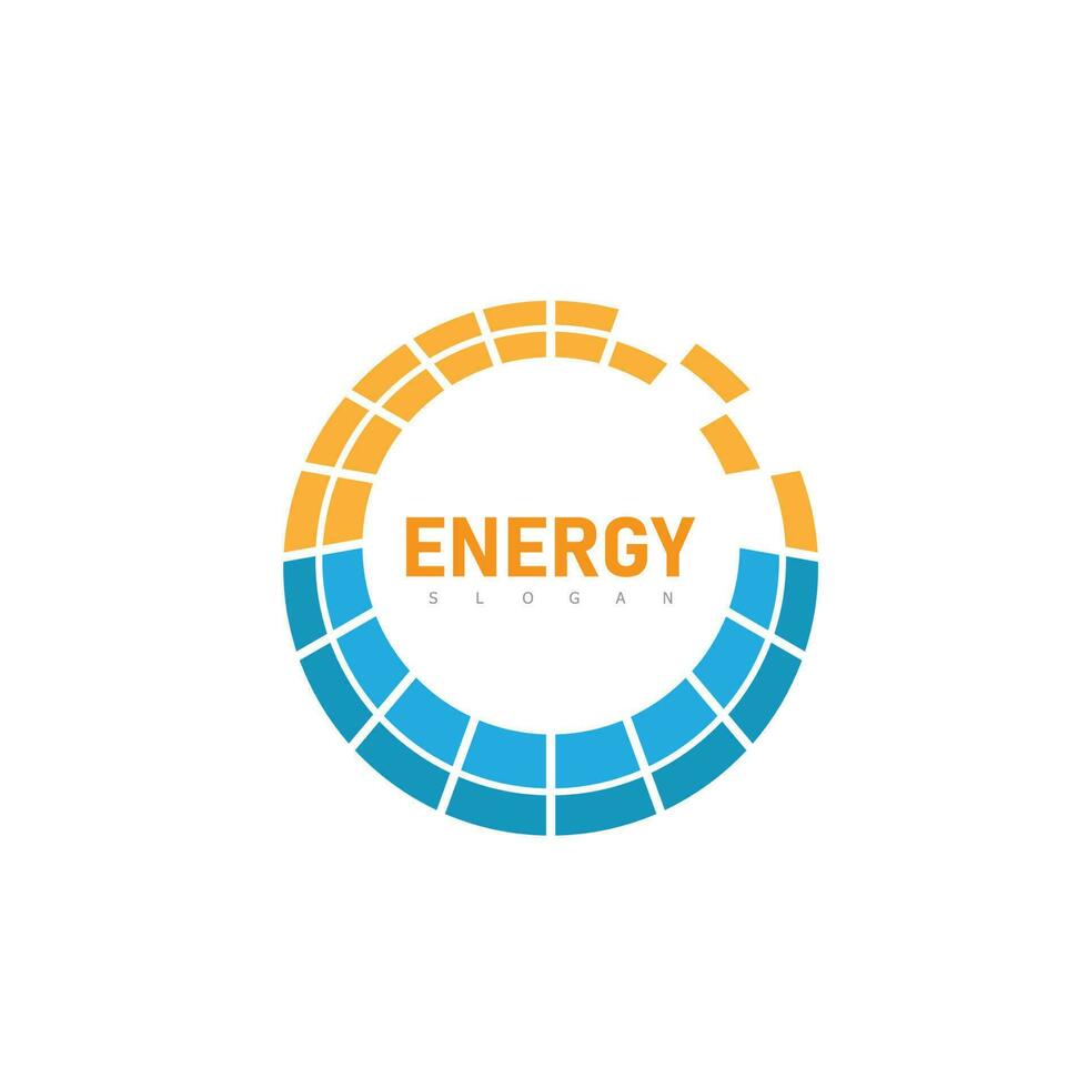 groen energie logo eco technologie elektrisch natuur macht vector symbool