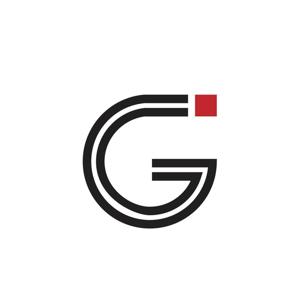 g logo modern brief technologie etiket vector elektrisch