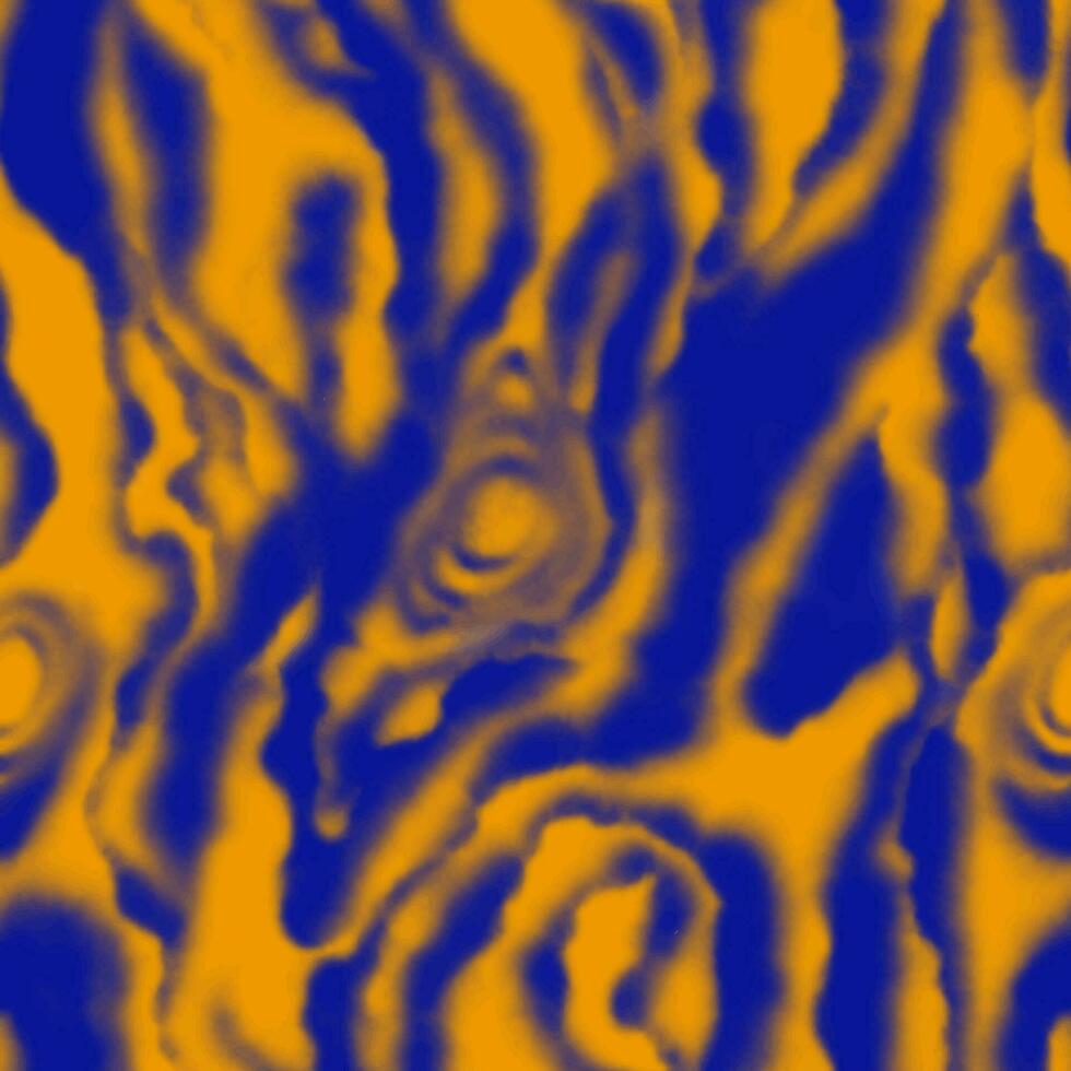 golvend abstract waterverf patroon. wazig oranje en blauw gekruld vlekken. vector