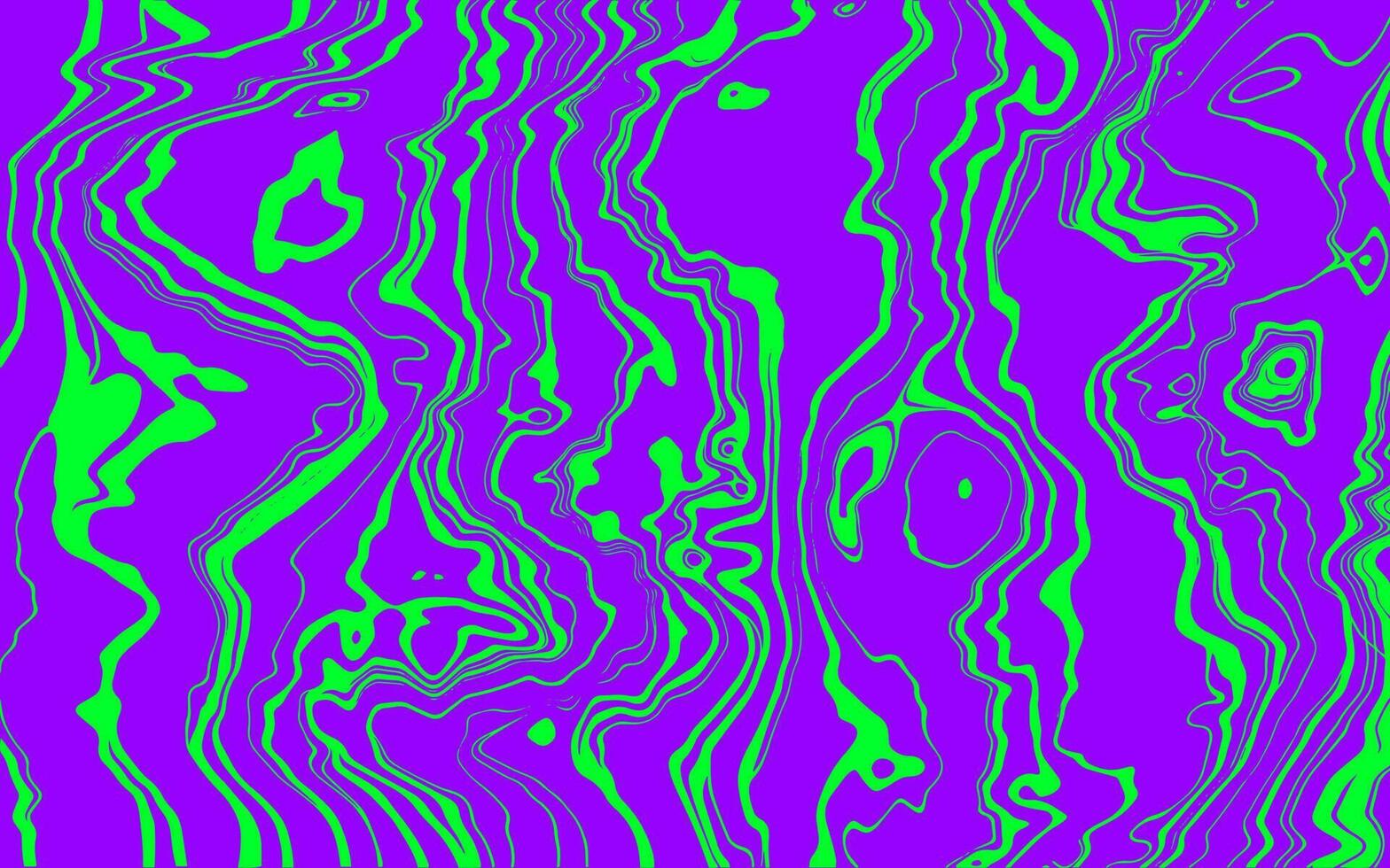 psychedelisch marmeren structuur in levendig neon kleuren. trippy vervormd achtergrond in jaren 70-80 dampgolf stijl. vector abstract meetkundig ontwerp met wervelende verf. lijn kolken en ronddraaien. groovy backdrop