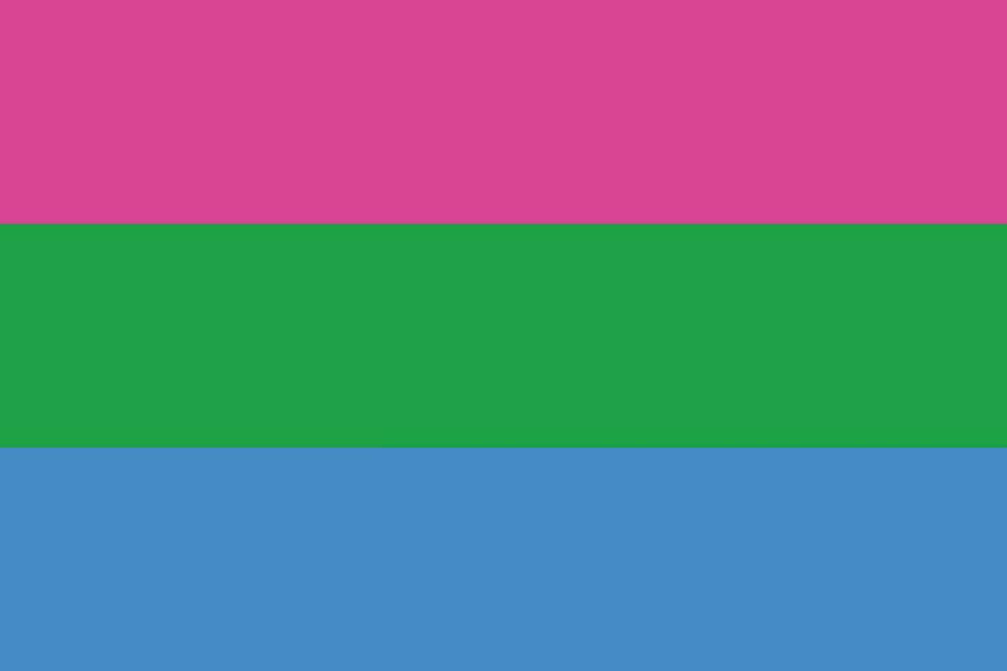 polyseksueel trots vlag. lgbtq vlag. vector