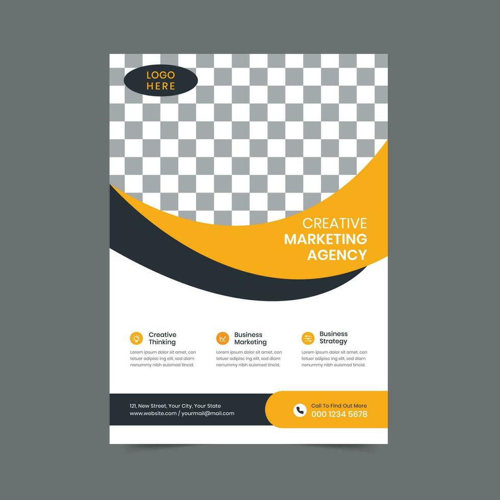 creatief modern zakelijke bedrijf folder sjabloon ontwerp. brochure brochure poster vector illustratie. voor marketing, bedrijf voorstel, Promotie, reclame maken, jaar- rapport, boek omslag, onderwijs