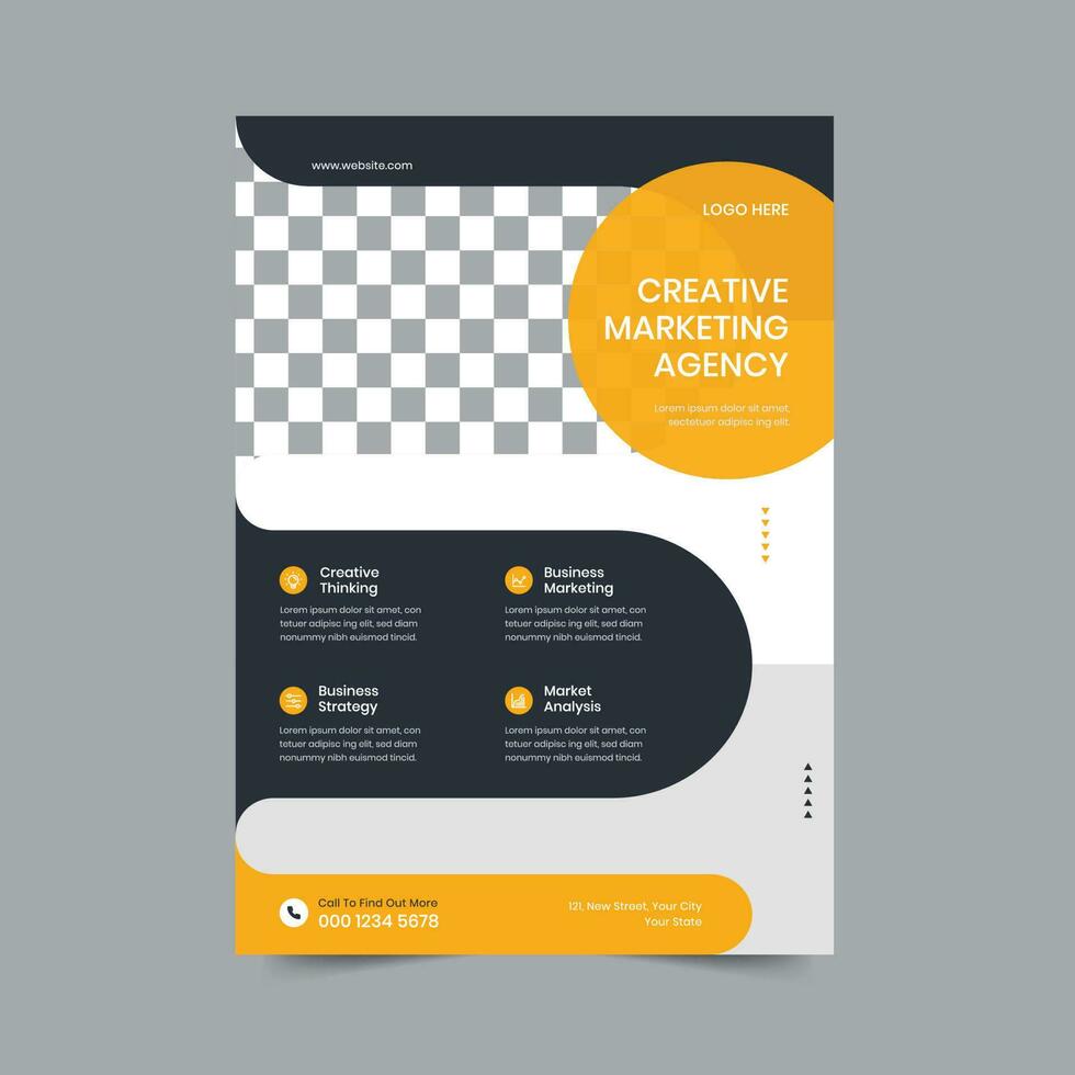 creatief modern zakelijke bedrijf folder sjabloon ontwerp. brochure brochure poster vector illustratie. voor marketing, bedrijf voorstel, Promotie, reclame maken, jaar- rapport, boek omslag, onderwijs
