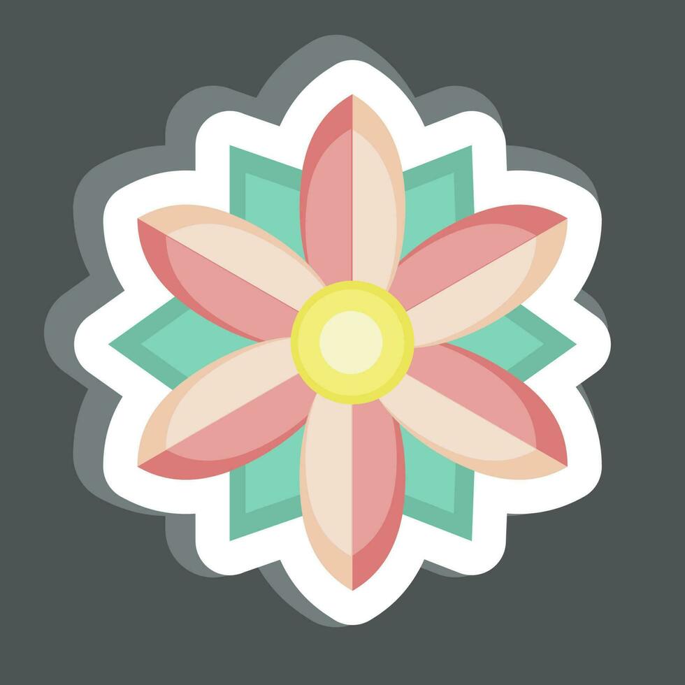 sticker kerstster. verwant naar bloemen symbool. gemakkelijk ontwerp bewerkbaar. gemakkelijk illustratie vector