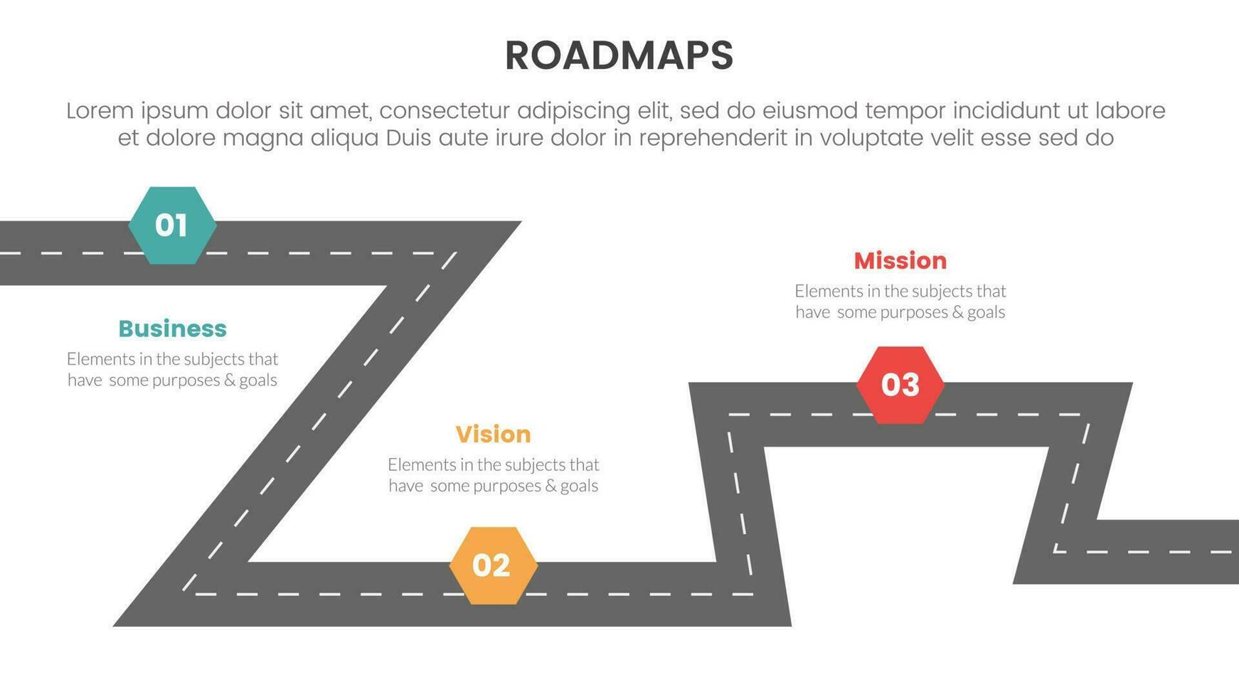 bedrijf stappenplannen werkwijze kader infographic 3 stadia met slingerde rijweg en licht thema concept voor glijbaan presentatie vector