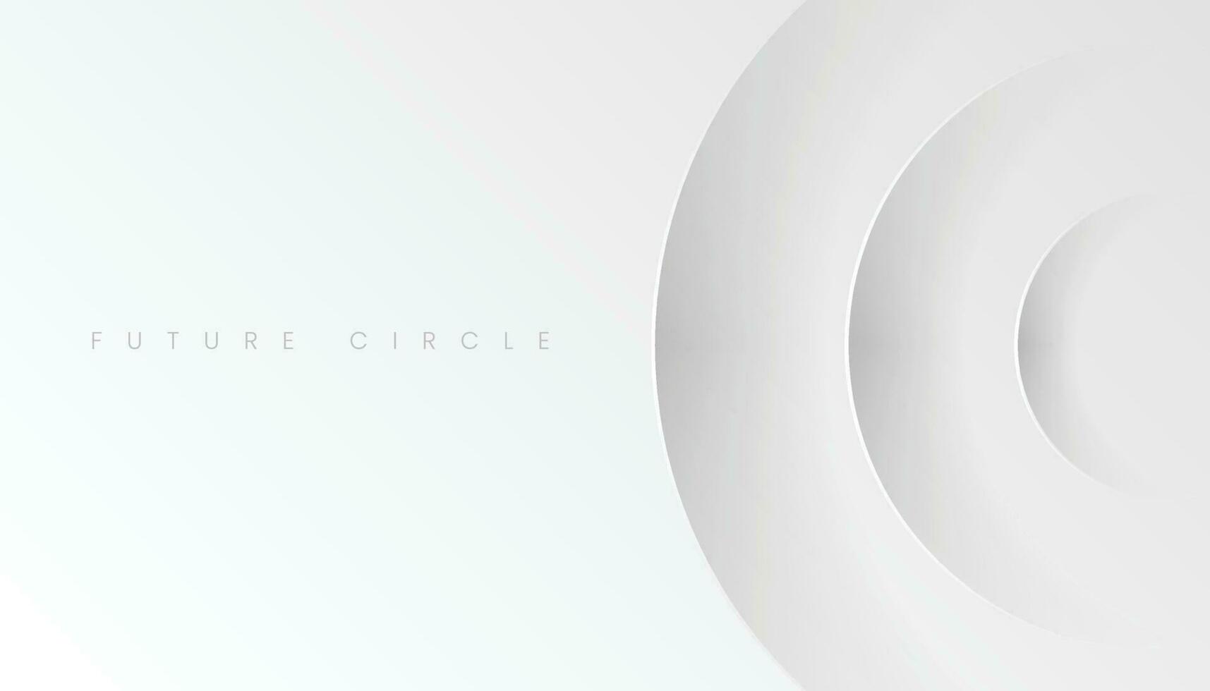 abstract wit grijs cirkels achtergrond met luxe stijl. futuristische circulaire behang. vector illustratie