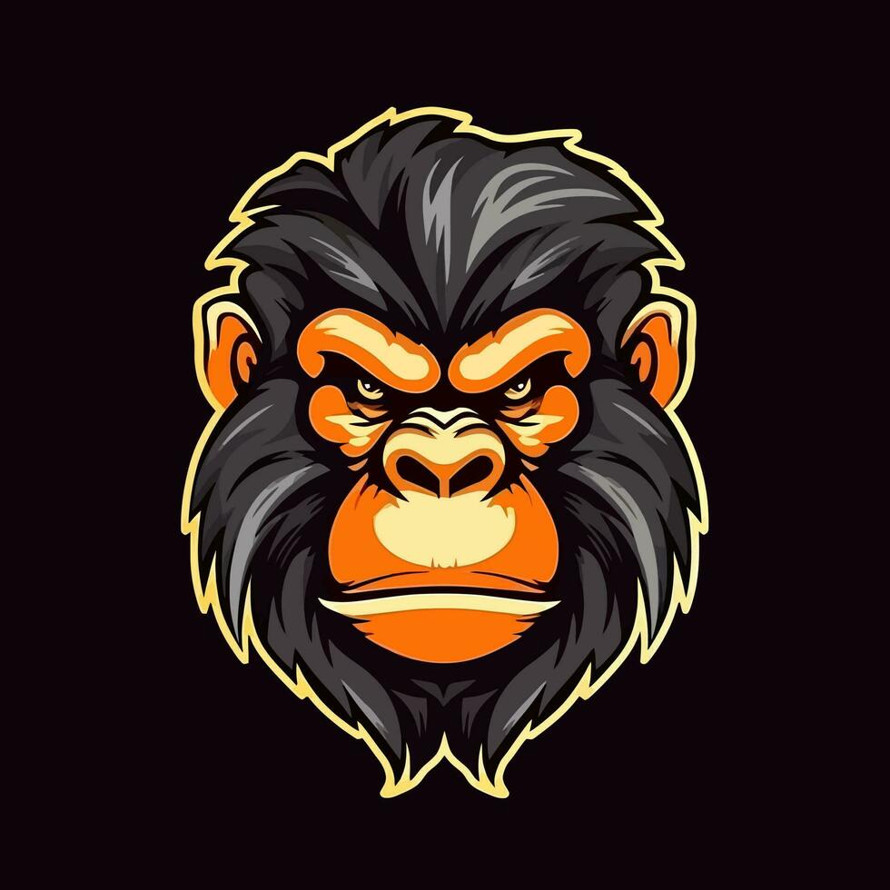 aap hoofd logo vector - gorilla merk symbool