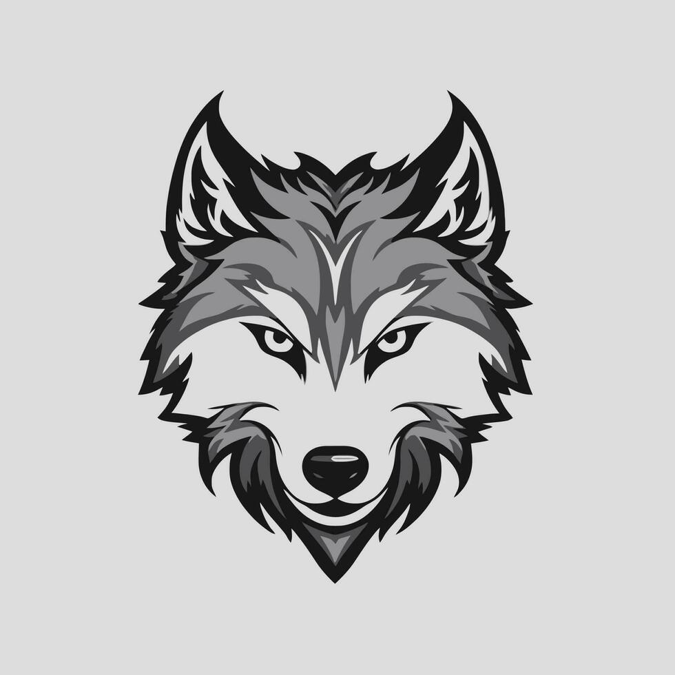 wolf hoofd logo vector - dier merk symbool