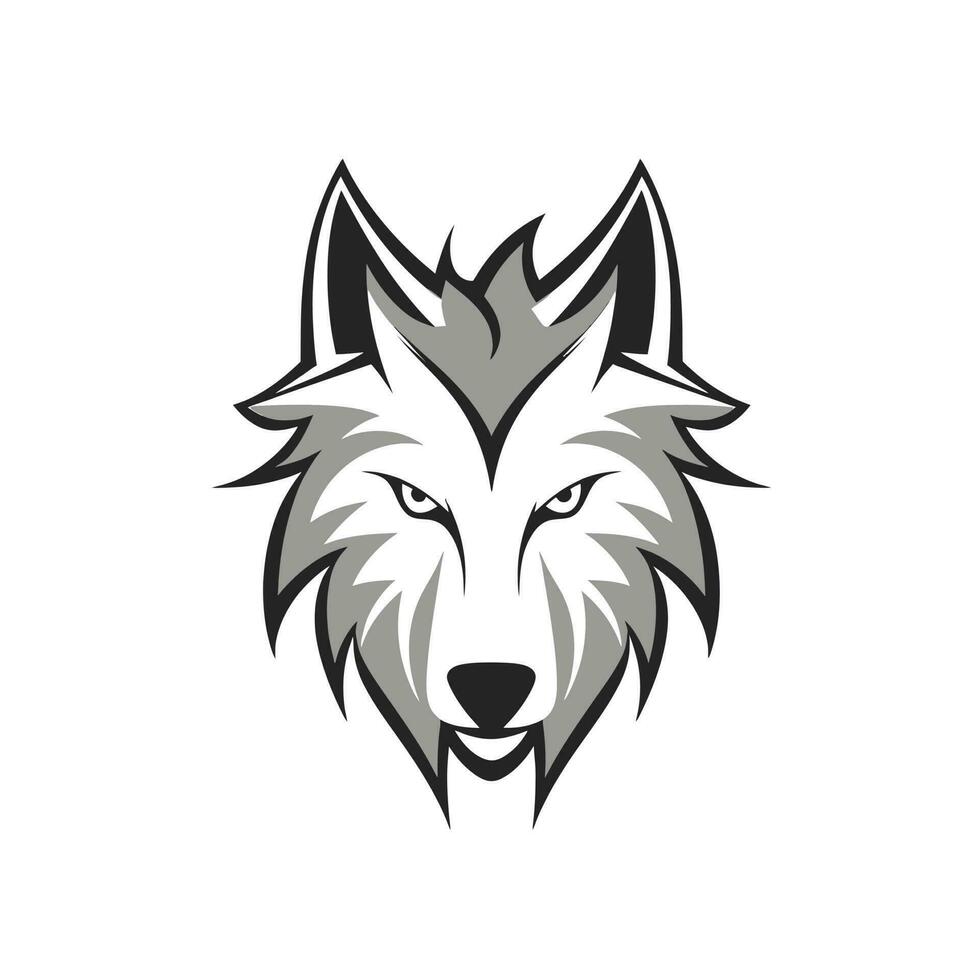 wolf hoofd logo vector - dier merk symbool