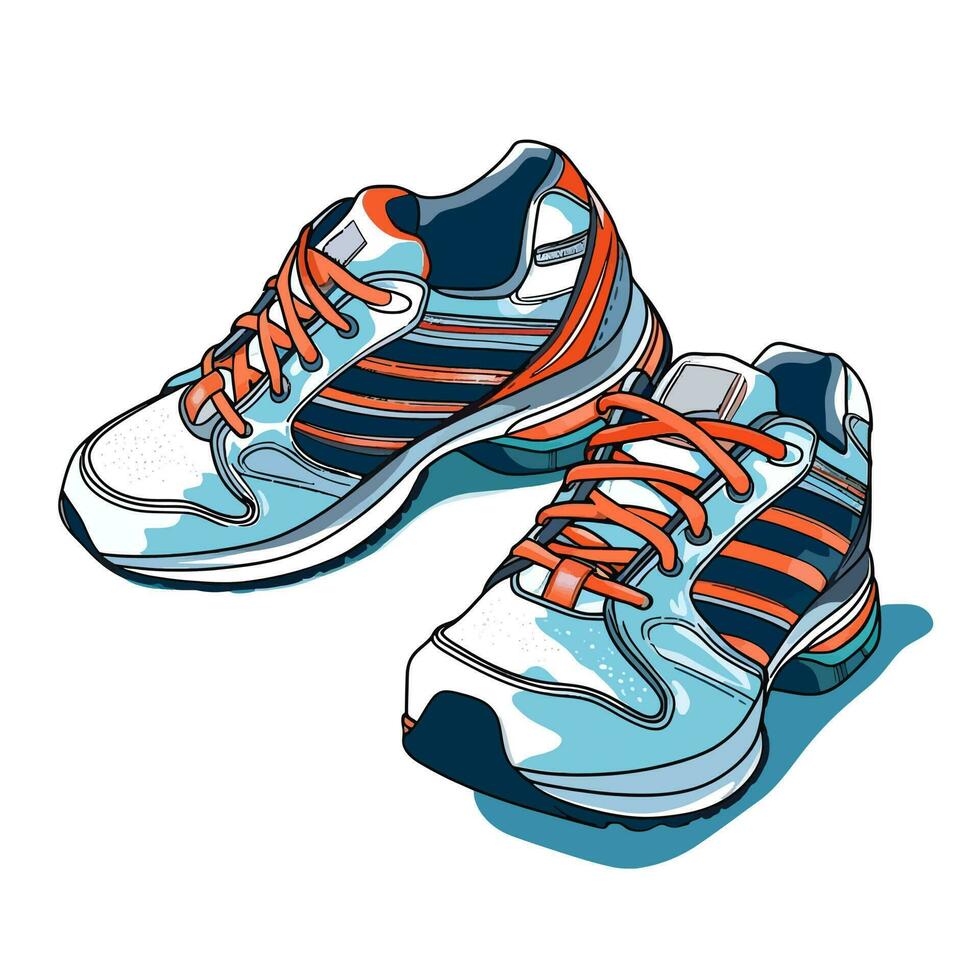 sportschoenen - sport- schoenen - schoenen voor rennen -vector grafisch laarzen vector