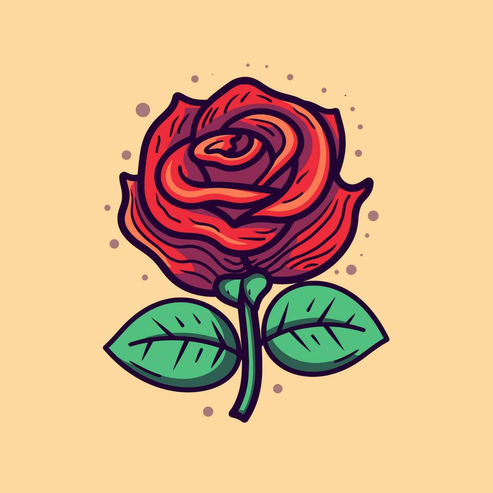 bloemen rozen, rood bloemknoppen en groen bladeren. geïsoleerd rood roos. vector illustratie.