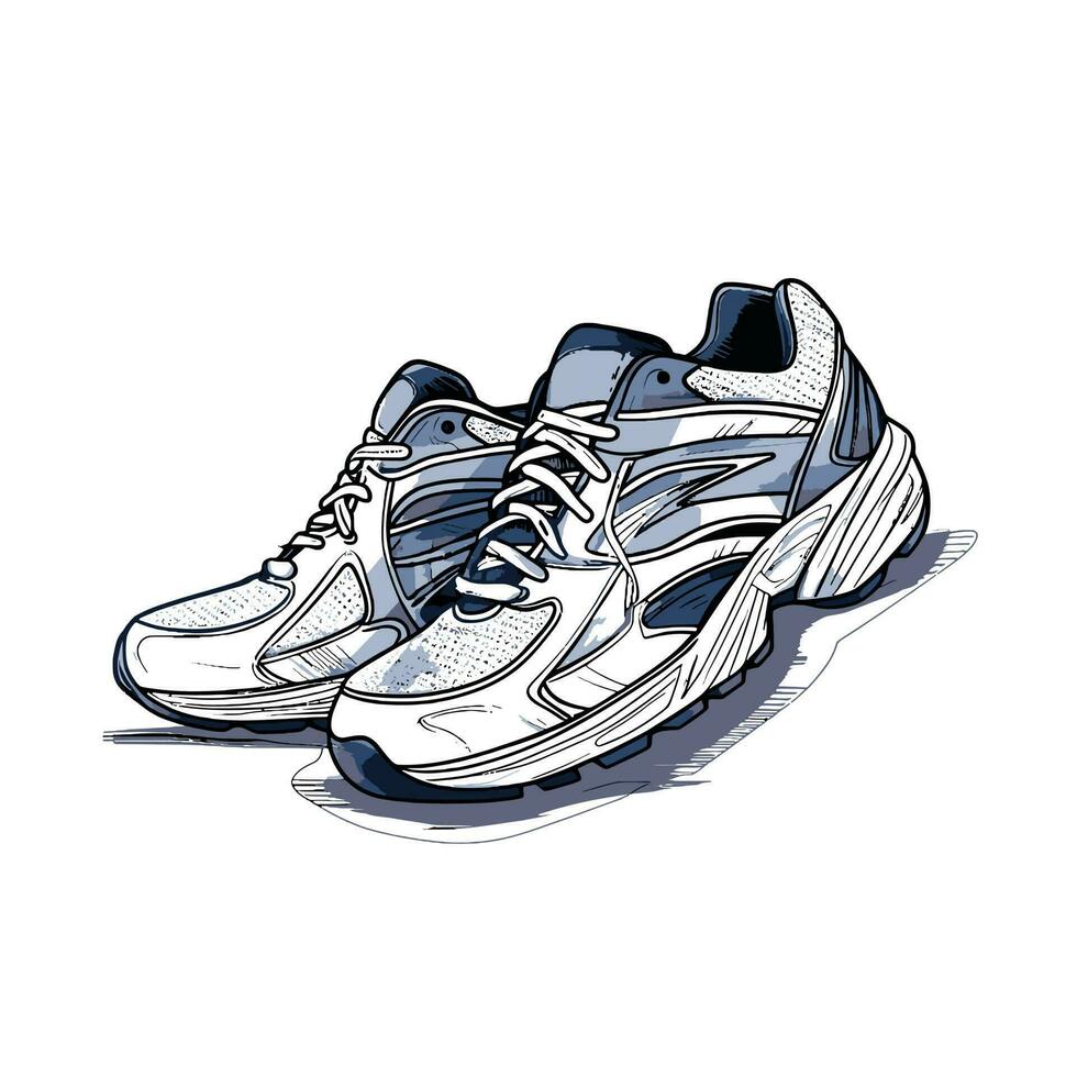 sportschoenen - sport- schoenen - schoenen voor rennen -vector grafisch laarzen vector