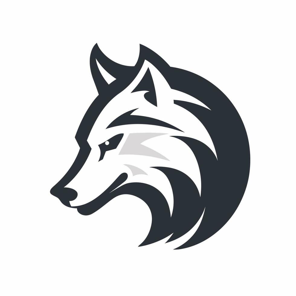 wolf hoofd logo vector - dier merk symbool