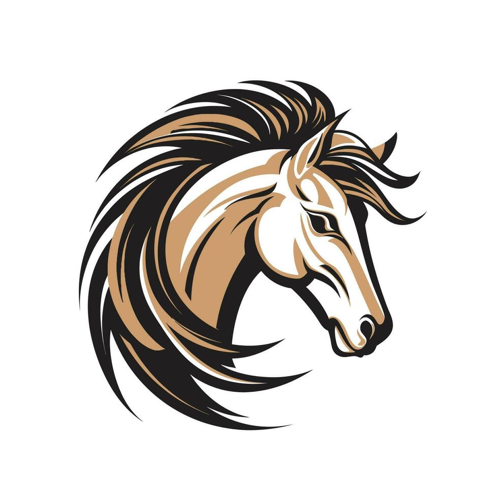 paard hoofd logo vector - dier merk symbool