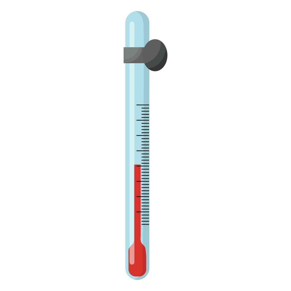 thermometer voor meten temperatuur, thermometer voor aquarium. vector geïsoleerd Aan een wit achtergrond.