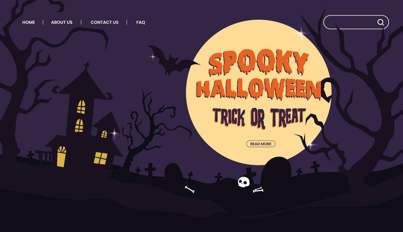 vlak ontwerp vector spookachtig halloween achtergrond ontwerp