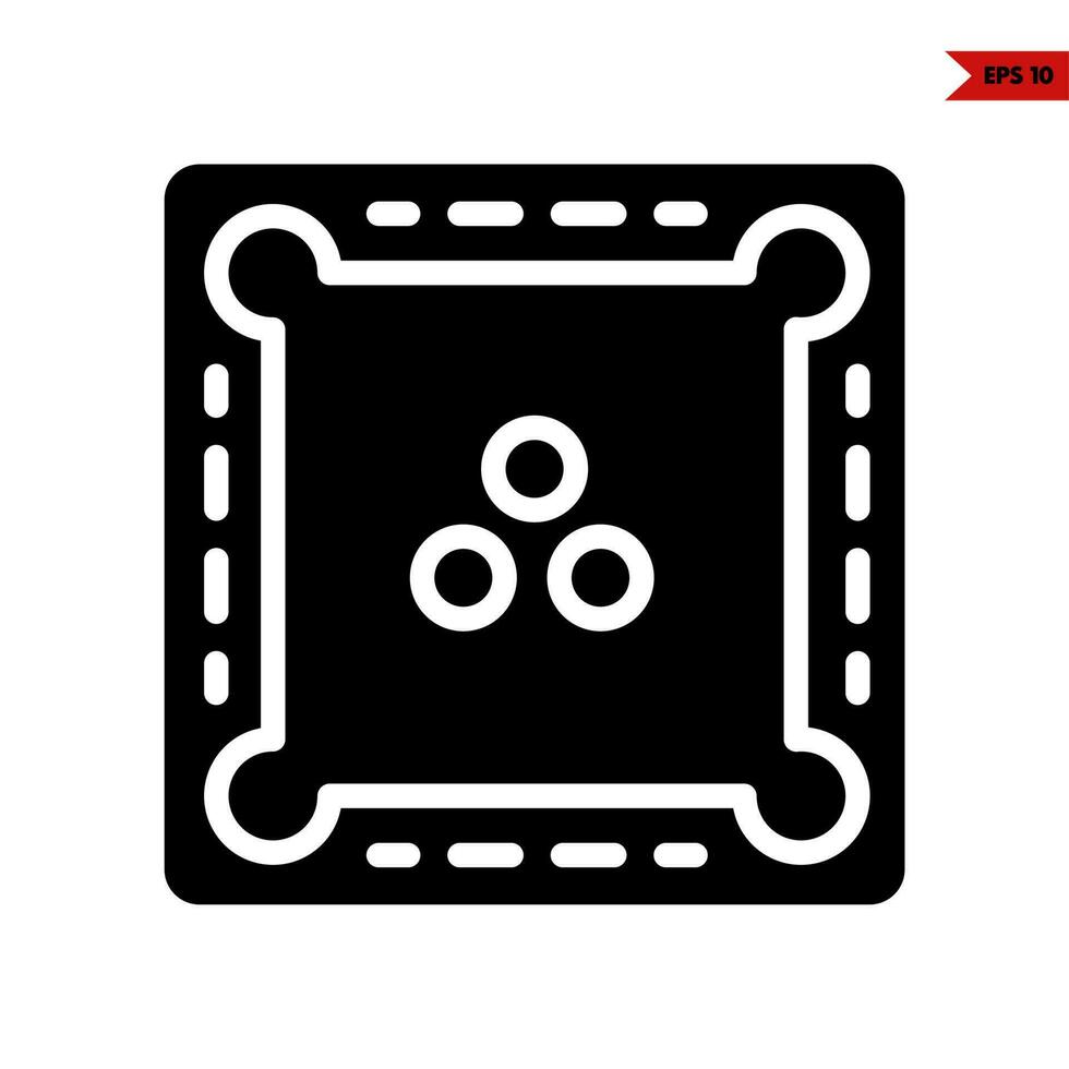 bal biljart in tafel glyph icoon vector